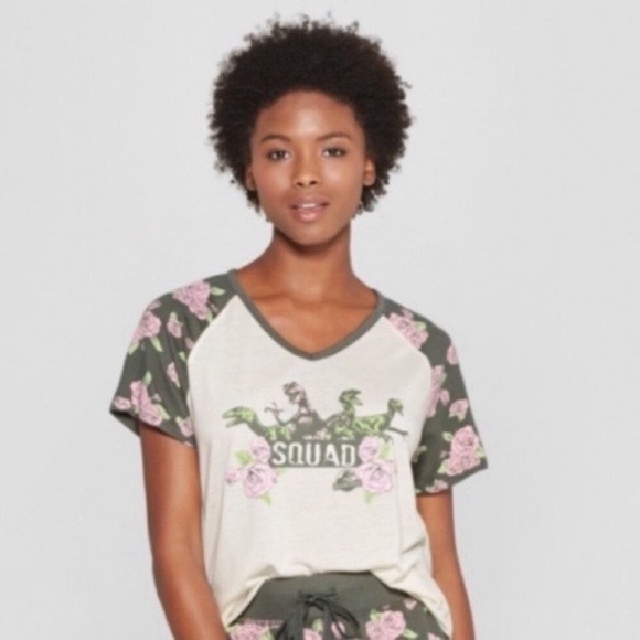 Warner Bros. Tops - Jurassic Park Floral Squad Blouse